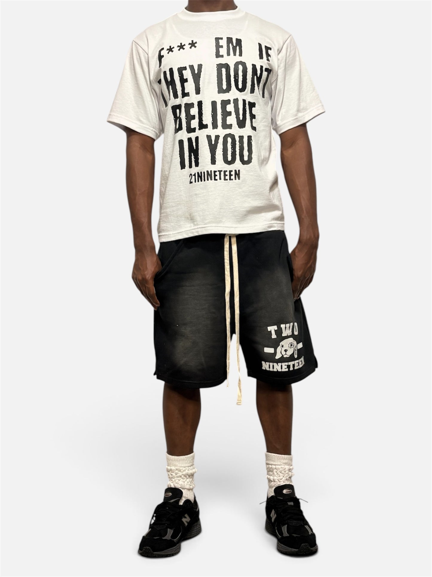 F*** EM White Tee